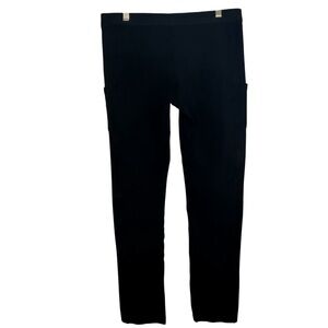 BCBG Maxazria Leggings‎ Womens MT Black sleek casual dressy pockets ankle length